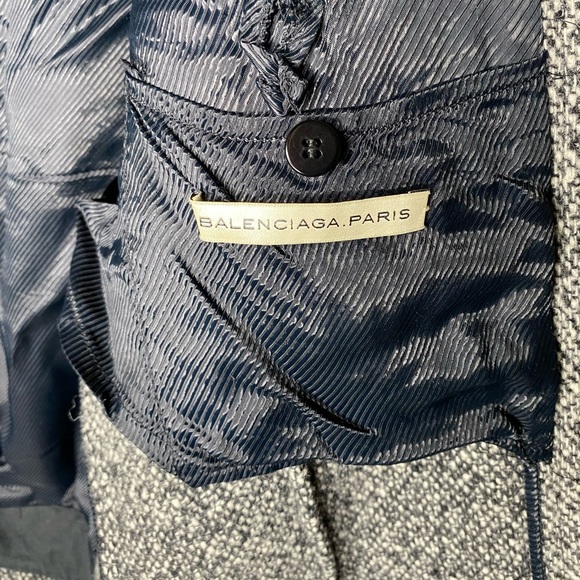 Balenciaga Grey Wool Coat Size oversized Small - Picture 4 of 5